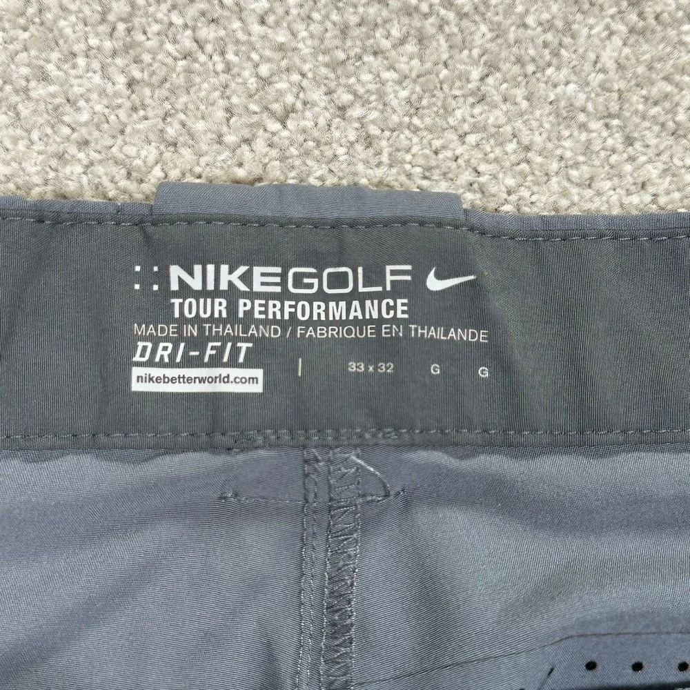 Nike Golf Mens 33x32 Tour Performance Dri-FIT Pants Gray Stretch Tech Golfcore